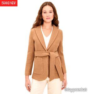 Women's Boiled Wool Blazer, Stretch Knit, Patch Pockets, Back Vent
